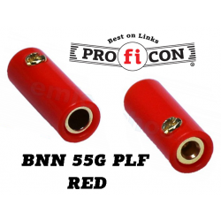 BNN 55G PLF RED Pro.fi.con female banana socket κόκκινη οικονομική επίχρυση θηλυκή μπανάνα φις